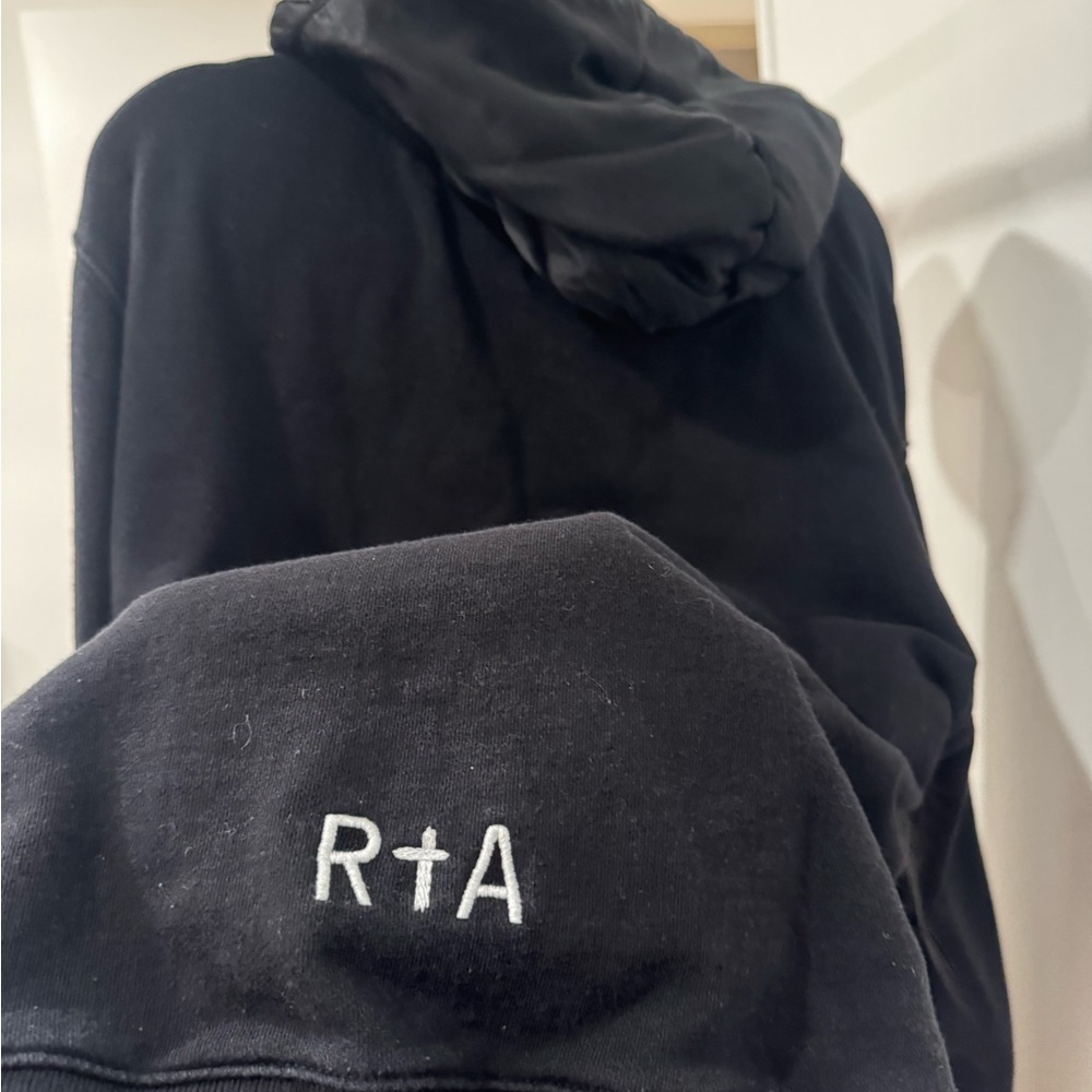 RtA Black Hoodie with Embroidered Logo